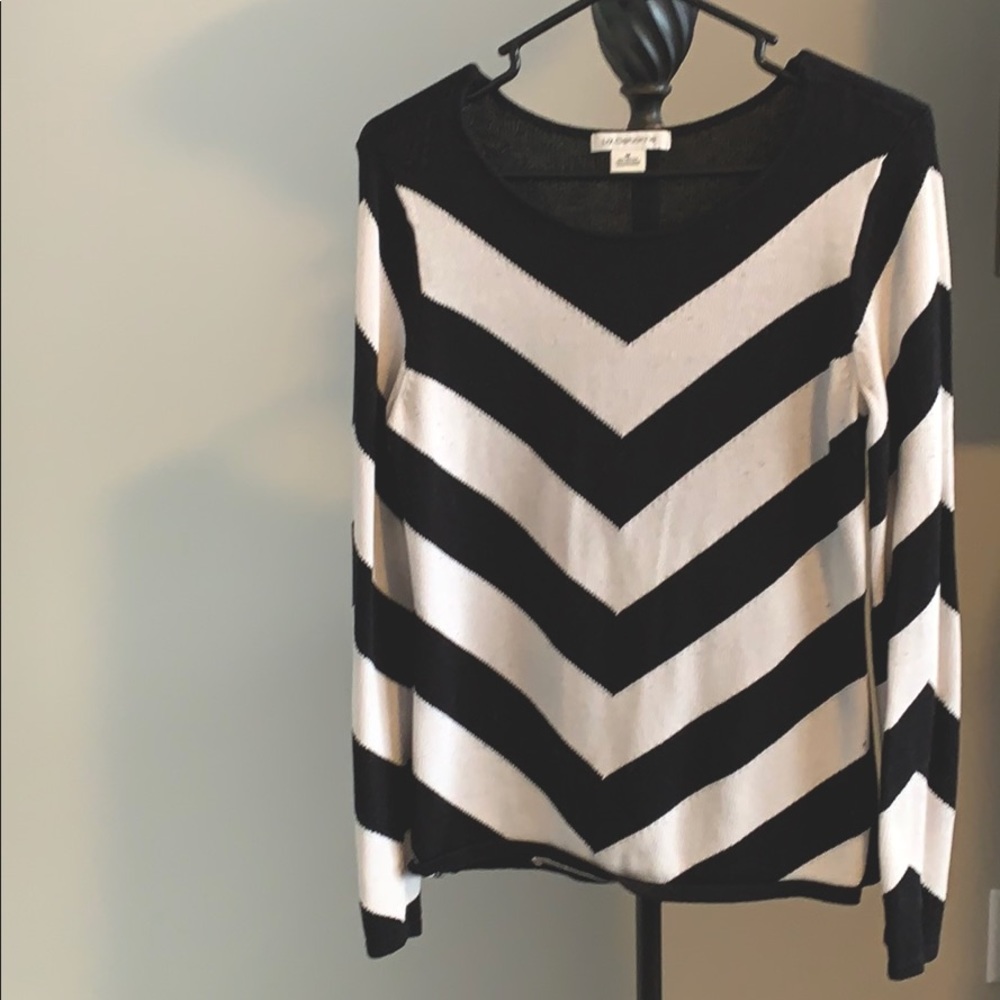 Black and white sweater